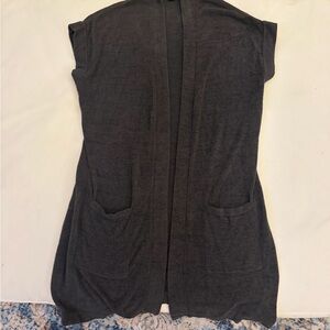 Barefoot Dreams CozyChic Ultra Lite Cardigan in Charcoal